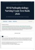 HESI Pathophysiology Nursing Exam Test Bank 2026&sol;2027 50&plus; &lpar;2026&sol;2027&rpar; Premium Exam with Rationales A&plus; Success