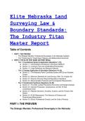 2026&sol;2027 Elite Nebraska Land Surveying Law & Boundary Standards Master Report &vert; 40&plus; Point MCQ Test Bank