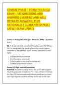 COMSAE PHASE 1 FORM 114 Actual EXAM &ndash; 180 QUESTIONS AND ANSWERS &vert; VERIFIED AND WELL DETAILED ANSWERS &vert; PLUS RATIONALES &vert; GUARANTEED PASS &vert; LATEST EXAM UPDATE
