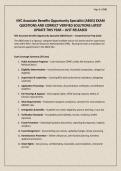 NYC Associate Benefits Opportunity Specialist &lpar;ABOS&rpar; EXAM QUESTIONS AND CORRECT VERIFIED SOLUTIONS LATEST UPDATE THIS YEAR &ndash; JUST RELEASED&period;pdf&NewLine;&NewLine;