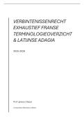 Verbintenissenrecht &vert; Franse Terminologie & Latijnse Adagia &vert; UGent &vert; 
