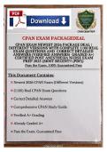 CPAN Exam Newest 2026 Package Deal &vert; Different Versions with Complete 1100 Real Exam Questions & Correct Verified Answers&comma; Graded A&plus; &vert; Certified Post Anesthesia Nurse Exam Prep 2025 &lpar;Most Recent&excl;&excl;&rpar;