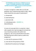 ATI RN Maternal Newborn 2026 Proctored Exam