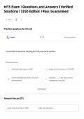 MTS Exam &vert; Questions and Answers &vert; Verified&NewLine;Solutions &vert; 2026 Edition &vert; Pass Guaranteed