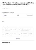 MTS Test Exam &vert; Questions and Answers &vert; Verified&NewLine;Solutions &vert; 2026 Edition &vert; Pass Guaranteed&NewLine;