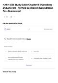 NASM CES Study Guide Chapter 16 &vert; Questions&NewLine;and Answers &vert; Verified Solutions &vert; 2026 Edition &vert;&NewLine;Pass Guaranteed