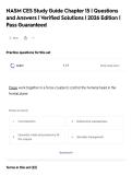 NASM CES Study Guide Chapter 15 &vert; Questions&NewLine;and Answers &vert; Verified Solutions &vert; 2026 Edition &vert;&NewLine;Pass Guaranteed