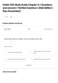 NASM CES Study Guide Chapter 14 &vert; Questions&NewLine;and Answers &vert; Verified Solutions &vert; 2026 Edition &vert;&NewLine;Pass Guaranteed