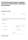 NASM CES Study Guide Chapter 5 &vert; Questions&NewLine;and Answers &vert; Verified Solutions &vert; 2026 Edition &vert;&NewLine;Pass Guaranteed