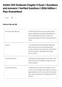NASM CES Textbook Chapter 3 Exam &vert; Questions&NewLine;and Answers &vert; Verified Solutions &vert; 2026 Edition &vert;&NewLine;Pass Guaranteed