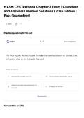 NASM CES Textbook Chapter 2 Exam &vert; Questions&NewLine;and Answers &vert; Verified Solutions &vert; 2026 Edition &vert;&NewLine;Pass Guaranteed