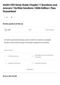 NASM CES Study Guide Chapter 1 &vert; Questions and&NewLine;Answers &vert; Verified Solutions &vert; 2026 Edition &vert; Pass&NewLine;Guaranteed