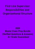 First Line Supervisor Responsibilities and Organizational Structure&colon; Complete Exam Study Guide & Practice Questions &lpar;PDF&rpar;