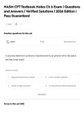 NASM CPT Textbook Notes Ch 6 Exam &vert; Questions&NewLine;and Answers &vert; Verified Solutions &vert; 2026 Edition &vert;&NewLine;Pass Guaranteed