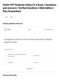 NASM CPT Textbook Notes Ch 5 Exam &vert; Questions&NewLine;and Answers &vert; Verified Solutions &vert; 2026 Edition &vert;&NewLine;Pass Guaranteed