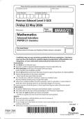 Edexcel AS Level June 2026 Mathematics Paper 21 Statistics Question Paper