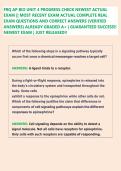 FRQ AP BIO UNIT 4 PROGRESS CHECK NEWEST ACTUAL &NewLine;EXAM &vert;&vert; MOST RECENT EXAM ACTUAL COMPLETE REAL &NewLine;EXAM QUESTIONS AND CORRECT ANSWERS &lpar;VERIFIED &NewLine;ANSWERS&rpar; ALREADY GRADED A&plus; &vert; GUARANTEED SUCCESS&excl;&excl; &NewLine;NEWEST EXAM &vert; JUST RELEASED&excl;&excl;