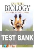 TEST BANK FOR Campbell Biology&colon; Concepts & Connections 10th Edition by Martha R&period; Taylor&comma; Eric J&period; Simon&comma; Jean L&period; Dickey ISBN&colon;978-0135269169 COMPLETE GUIDE ALL CHAPTERS COVERED 100&percnt; VERIFIED A&plus; GRADE ASSURED&excl;&excl;&excl;&excl;NEW LATEST UPDATE&excl;&excl;&excl;&excl;