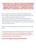 FRQ AP BIO  PROGRESS CHECK NEWEST ACTUAL EXAM &vert;&vert; MOST RECENT EXAM ACTUAL COMPLETE REAL EXAM QUESTIONS AND CORRECT ANSWERS &lpar;VERIFIED ANSWERS&rpar; ALREADY GRADED A&plus; &vert; GUARANTEED SUCCESS&excl;&excl; NEWEST EXAM &vert; JUST RELEASED&excl;&excl;