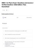NBEO- Oc Pharm Exam &vert; Questions and Answers &vert;&NewLine;Verified Solutions &vert; 2026 Edition &vert; Pass&NewLine;Guaranteed