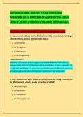 ANTIMICROBIAL AGENTS QUESTIONS AND &NewLine;ANSWERS WITH RATIONALES&sol;GRADED A&plus;&sol;2026 &NewLine;UPDATE&sol;100&percnt; CORRECT &sol;INSTANT DOWNLOAD 