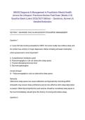NR605 Diagnosis & Management in Psychiatric-Mental Health Across the Lifespan I Practicum Review Final Exam &lpar;Weeks 5-8&rpar; Question Bank &lpar;Latest 2026&sol;2027 Edition&rpar; &ndash; Questions&comma; Answers & Detailed Rationales