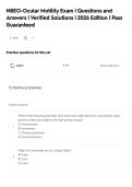 NBEO-Ocular Motility Exam &vert; Questions and&NewLine;Answers &vert; Verified Solutions &vert; 2026 Edition &vert; Pass&NewLine;Guaranteed