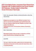 AQA A-level Media Studies&colon; Assessment Exam Newest Exam &NewLine;Preparation With Complete Questions And Correct Answers &NewLine;With Rationales &vert; Already Graded A&plus;&vert;&vert;Brand New &NewLine;Version&excl;&excl;University of East Anglia  