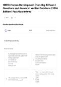 NBEO-Human Development &lpar;Non-Big 8&rpar; Exam &vert;&NewLine;Questions and Answers &vert; Verified Solutions &vert; 2026&NewLine;Edition &vert; Pass Guaranteed