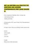 MKT 100 MIDTERM 2026 PRACTICE TEST&NewLine;QUESTIONS AND ANSWERS&NewLine;COMPREHENSIVE PREP GUIDE GRADED&NewLine;A&plus;