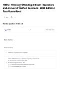 NBEO- Histology &lpar;Non Big 8&rpar; Exam &vert; Questions&NewLine;and Answers &vert; Verified Solutions &vert; 2026 Edition &vert;&NewLine;Pass Guaranteed
