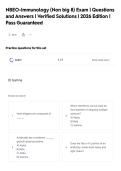 NBEO-Immunology &lpar;Non big 8&rpar; Exam &vert; Questions&NewLine;and Answers &vert; Verified Solutions &vert; 2026 Edition &vert;&NewLine;Pass Guaranteed