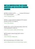 MKT 315 CERTIFICATION TEST PAPER&NewLine;QUESTIONS AND SOLUTIONS VERIFIED&NewLine;ANSWERS&NewLine;