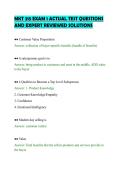 MKT 315 EXAM 1 ACTUAL TEST QUESTIONS&NewLine;AND EXPERT REVIEWED SOLUTIONS&NewLine;