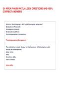 GI- APEA PHARM ACTUAL 2026 QUESTIONS AND 100&percnt; &NewLine;CORRECT ANSWERS  