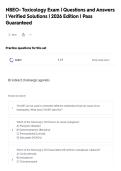 NBEO- Toxicology Exam &vert; Questions and Answers&NewLine;&vert; Verified Solutions &vert; 2026 Edition &vert; Pass&NewLine;Guaranteed