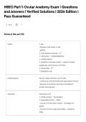 NBEO Part 1&colon; Ocular Anatomy Exam &vert; Questions&NewLine;and Answers &vert; Verified Solutions &vert; 2026 Edition &vert;&NewLine;Pass Guaranteed