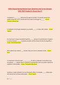 HOSA Clinical Nursing Review Exam Questions and Correct Answers &NewLine;2026 &sol;2027 Graded A&plus;&vert;Brand New&excl;&excl;&excl;