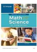 TEST BANK FOR Math and Science for Young Children 9th Edition by Rebecca Howard&comma; Rosalind Charlesworth ISBN&colon;978-0357636565 COMPLETE GUIDE ALL CHAPTERS COVERED 100&percnt; VERIFIED A&plus; GRADE ASSURED&excl;&excl;&excl;&excl;&excl;NEW LATEST UPDATE&excl;&excl;&excl;&excl;&excl;&excl;