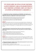 IVY TECH APHY 101 Anatomy & Physiology I Final Exam 2025-2026 &vert; 150 Verified Questions with Rationales &vert; Latest Edition &vert; Graded A&plus;