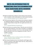 MKTG 396 INTRODUCTION TO&NewLine;MARKETING PRACTICE EXAMINATION&NewLine;2026 QUESTIONS WITH ANSWERS&NewLine;GRADED A&plus;&NewLine;