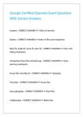 Georgia Certified Operator Exam Questions With Correct Answers