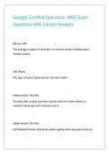 Georgia Certified Operators- WDO Exam Questions With Correct Answers