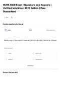 NURS 3800 Exam &vert; Questions and Answers &vert;&NewLine;Verified Solutions &vert; 2026 Edition &vert; Pass&NewLine;Guaranteed