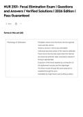 NUR 2101- Fecal Elimination Exam &vert; Questions&NewLine;and Answers &vert; Verified Solutions &vert; 2026 Edition &vert;&NewLine;Pass Guaranteed