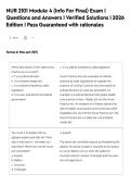 NUR 2101 Module 4 &lpar;Info For Final&rpar; Exam &vert;&NewLine;Questions and Answers &vert; Verified Solutions &vert; 2026&NewLine;Edition &vert; Pass Guaranteed with rationales
