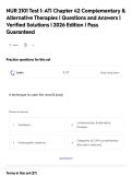 NUR 2101 Test 1&colon; ATI Chapter 42 Complementary &&NewLine;Alternative Therapies &vert; Questions and Answers &vert;&NewLine;Verified Solutions &vert; 2026 Edition &vert; Pass&NewLine;Guaranteed