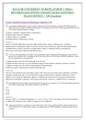BAYLOR UNIVERSITY NURSING EXAM 2026 - REVISION QUESTIONS & DETAILED ANSWERS &lpar;NEWEST&rpar;