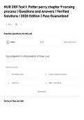 NUR 2101 Test 1&colon; Potter perry chapter 9 nursing&NewLine;process &vert; Questions and Answers &vert; Verified&NewLine;Solutions &vert; 2026 Edition &vert; Pass Guaranteed