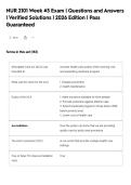 NUR 2101 Week &num;3 Exam &vert; Questions and Answers&NewLine;&vert; Verified Solutions &vert; 2026 Edition &vert; Pass&NewLine;Guaranteed